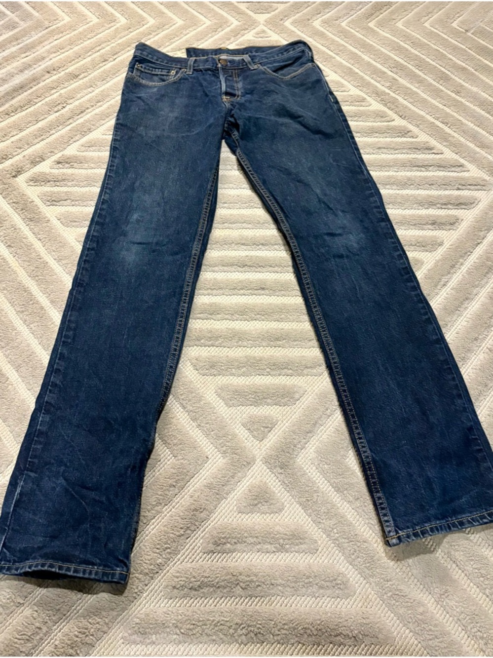 Hollister Men's Dark Blue Straight Jeans